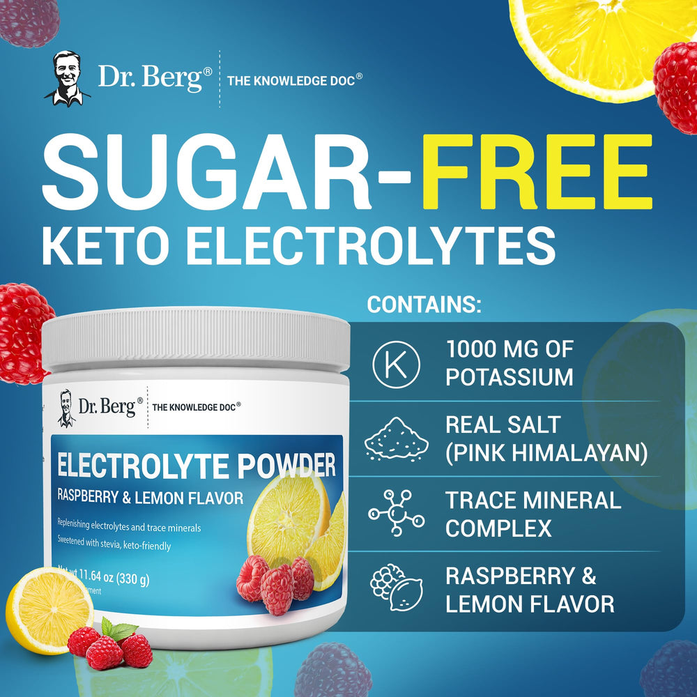 Nutrition label highlights 1000 mg potassium and pink Himalayan salt.
