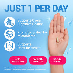 Dr Berg probiotic label shows multiple strains and prebiotics.