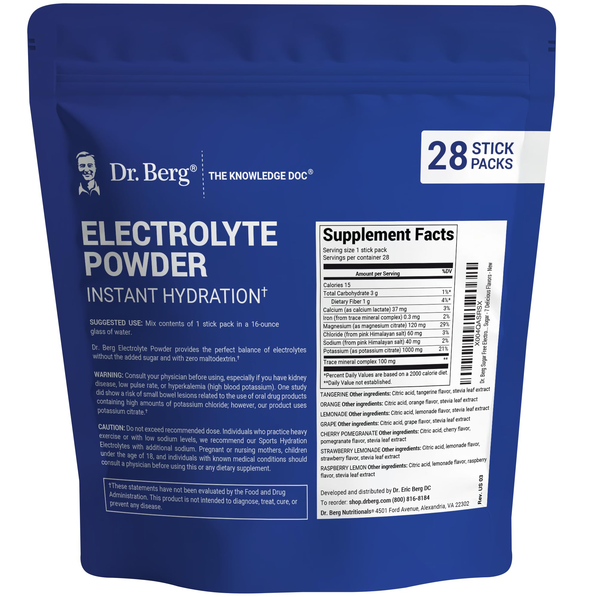 Pouring Dr. Berg electrolyte packets into water for fast hydration