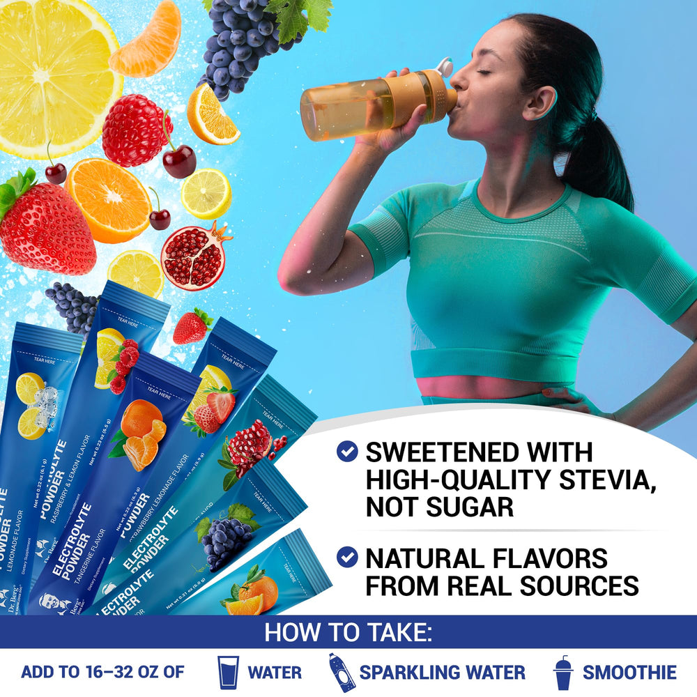 Travel-friendly Dr. Berg electrolyte packets for keto hydration anywhere