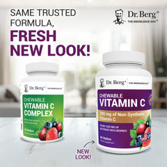 Dr. Berg Chewable Vitamin C Complex close-up with organic berry flavors