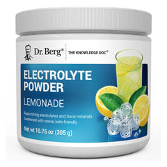 Dr. Berg Zero Sugar Hydration lemonade bottle, a refreshing sugar-free drink