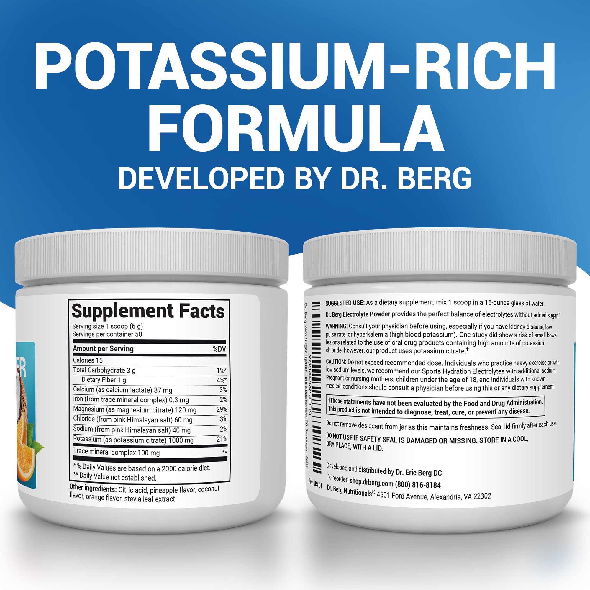 Dr. Berg Zero Sugar Hydration pours into glass for keto-friendly hydration