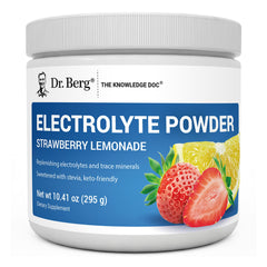 Dr. Berg Zero-Sugar Hydration powder in Strawberry Lemonade tub for sugar-free hydration