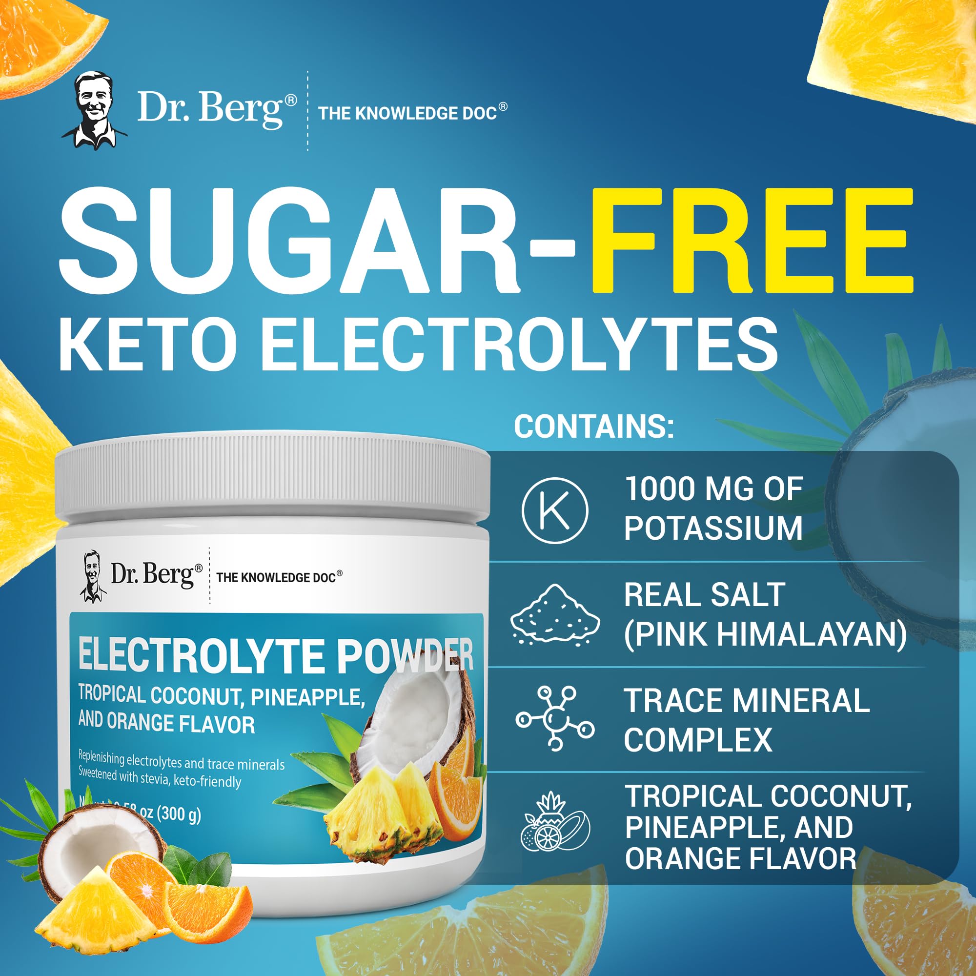 Dr. Berg Zero Sugar Hydration prepared drink ready to mix in water