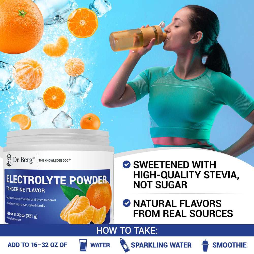 Powder dissolving in water without sugar or fillers