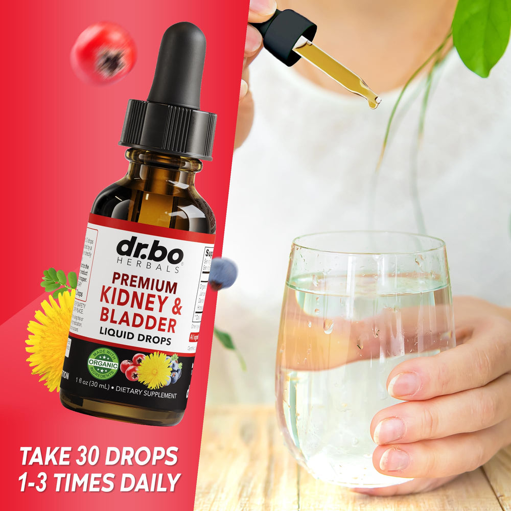 DR. BO chanca piedra drops highlight herbal detox support.