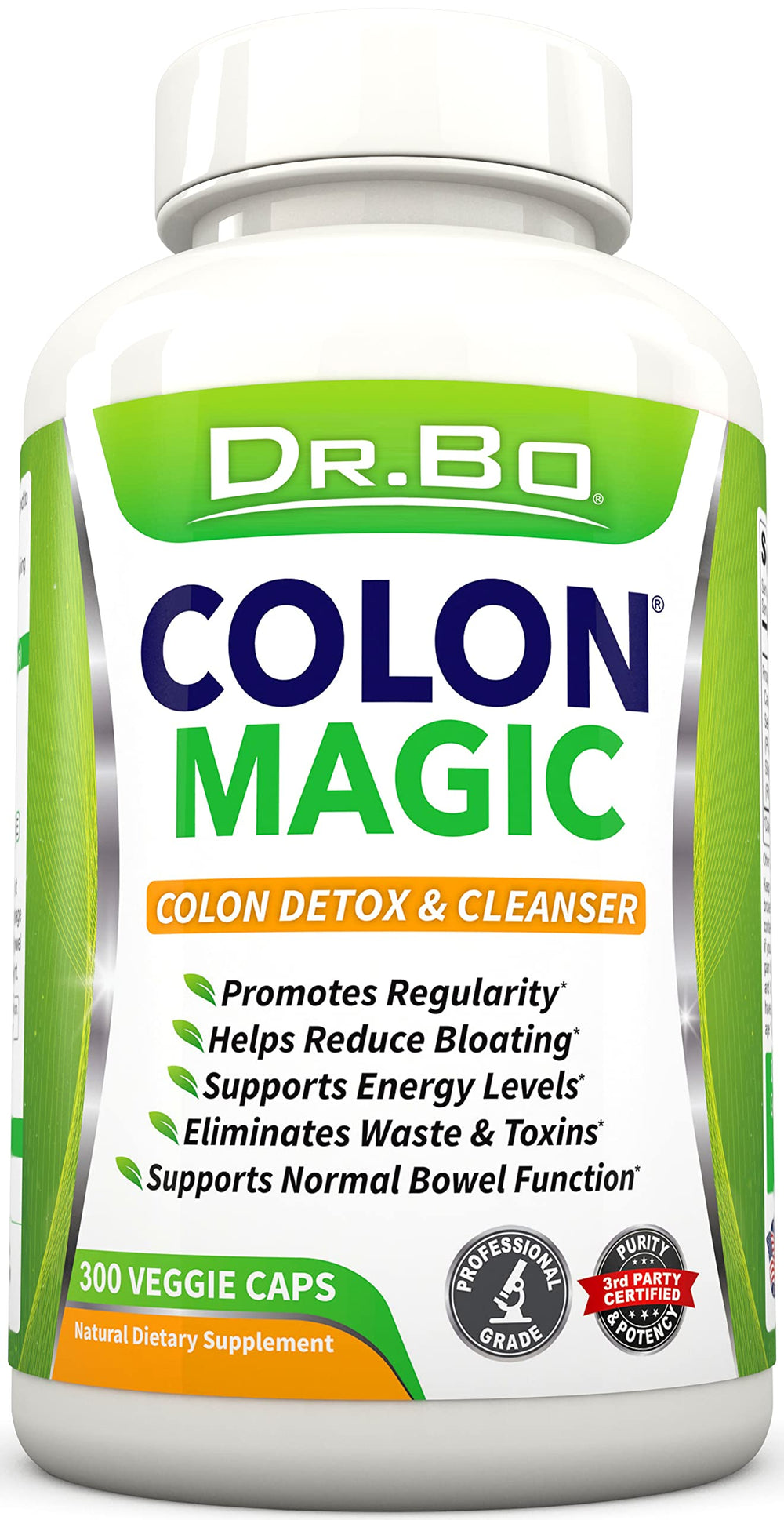 DR. BO Colon Cleanse bottle front for daily digestive support.