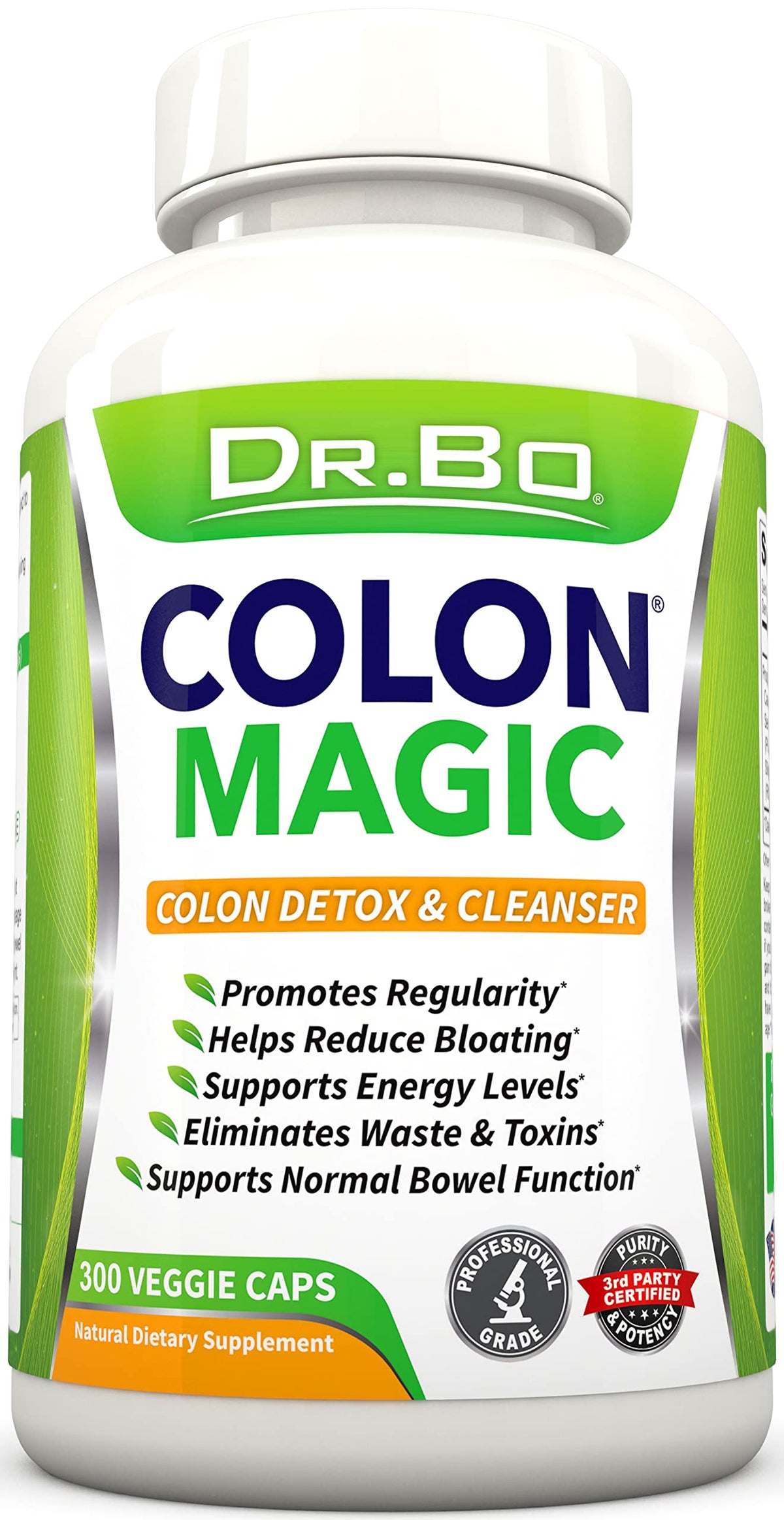DR. BO Colon Cleanse bottle front for daily digestive support.