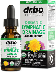 DR. BO Lymphatic Drainage Drops bottle for easy at-home herbal support.