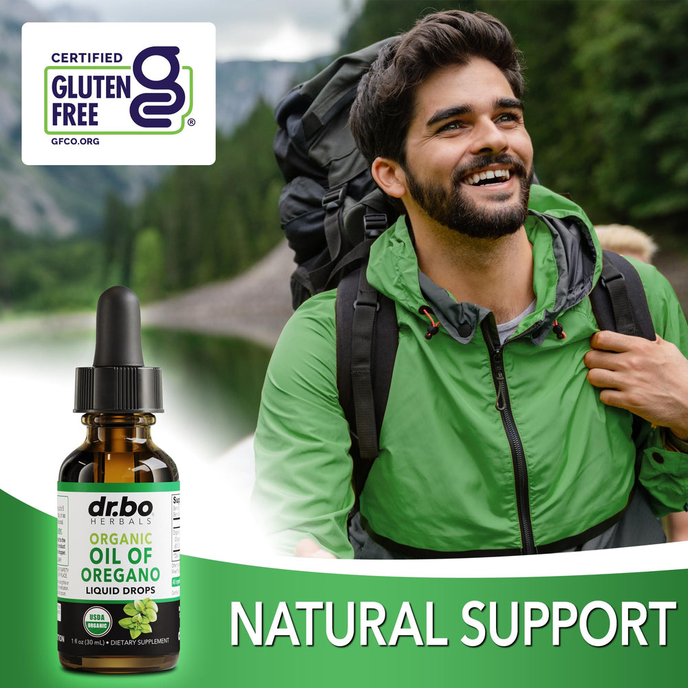DR. BO Oregano Oil 60% Carvacrol content signals potency for routine uses.