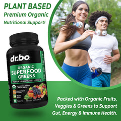 DR. BO spirulina tablets close-up highlighting nutrient rich blend