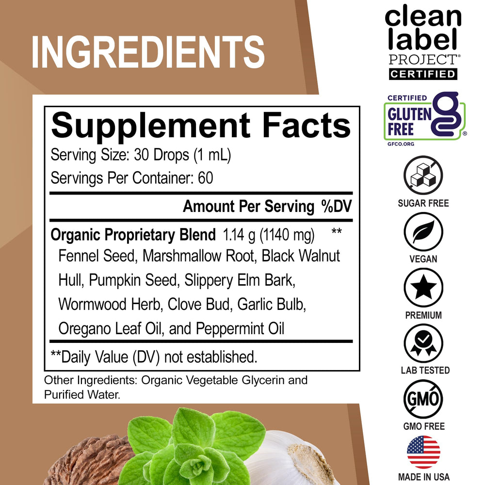 DR. BO ParaGuard black walnut shell close-up highlighting traditional herbal aid