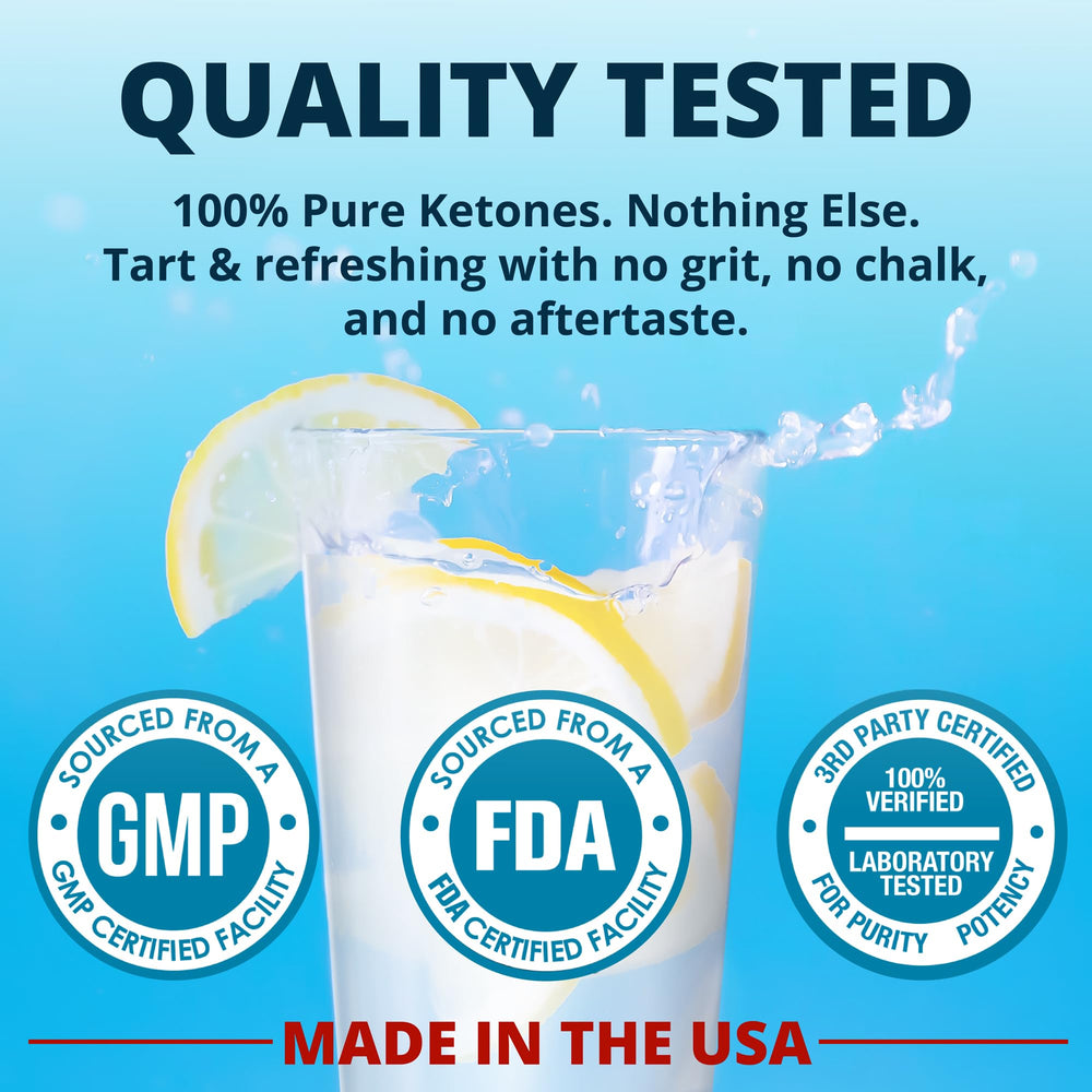 Close-up of labeling on Dr. Boz Pucker Up ketones, emphasizing purity and USA-made quality.