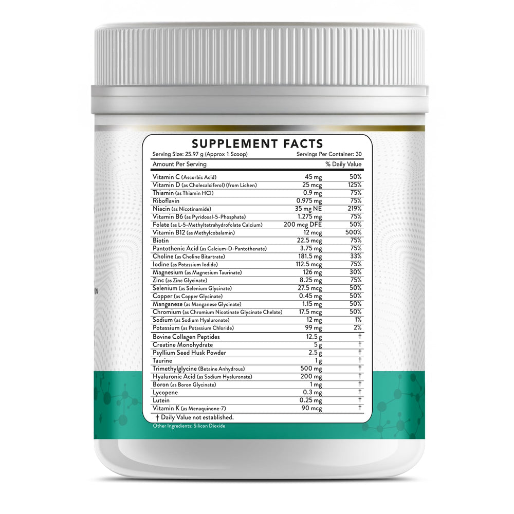 MicroVitamin+ scoop-dispense for an easy, daily serving.