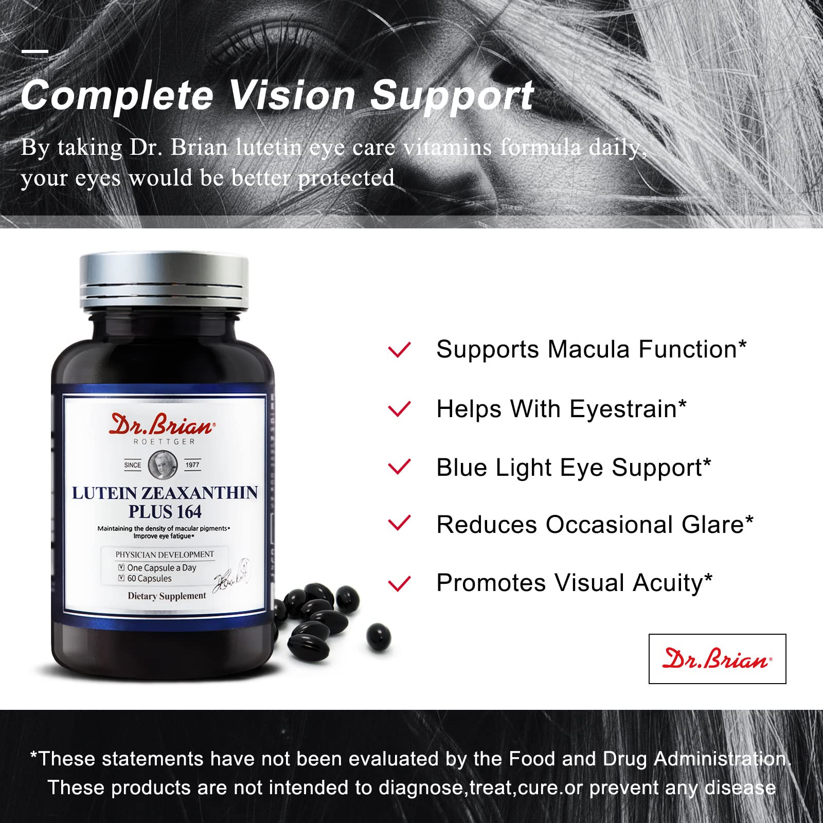 DR.BRIAN daily-use capsules in hand ready to take