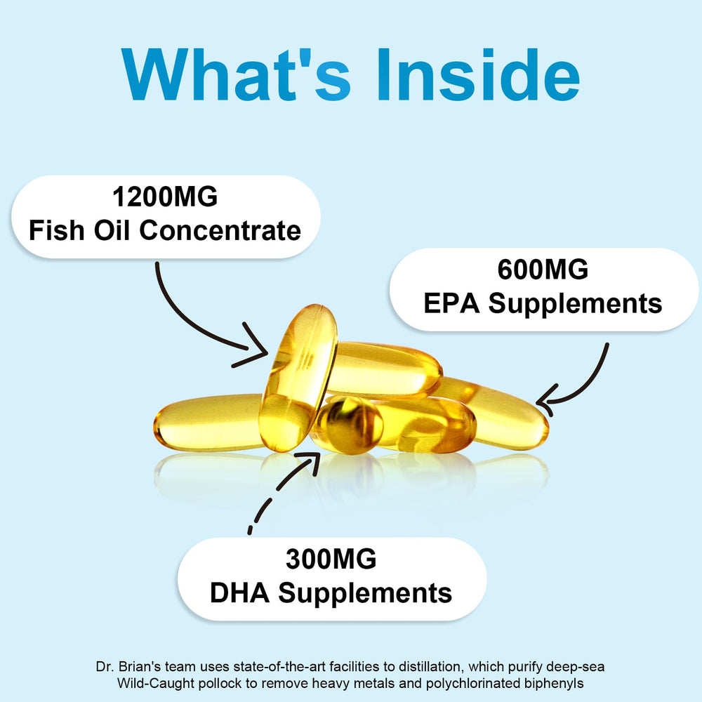 DR.BRIAN Omega 3 RTG softgels for superior absorption.