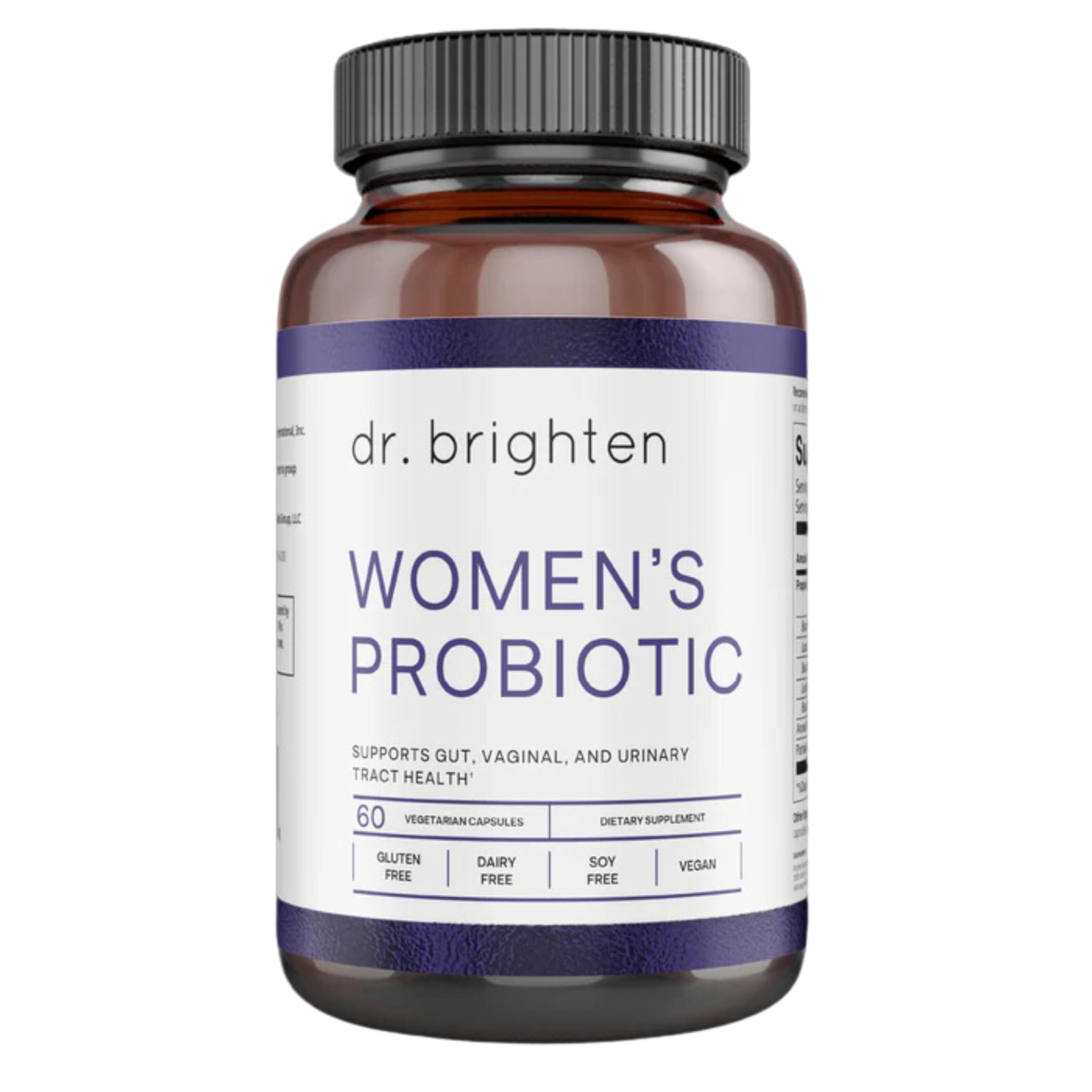Dr. Brighten Women’s Probiotic bottle showing daily capsule option for hormone-friendly routine