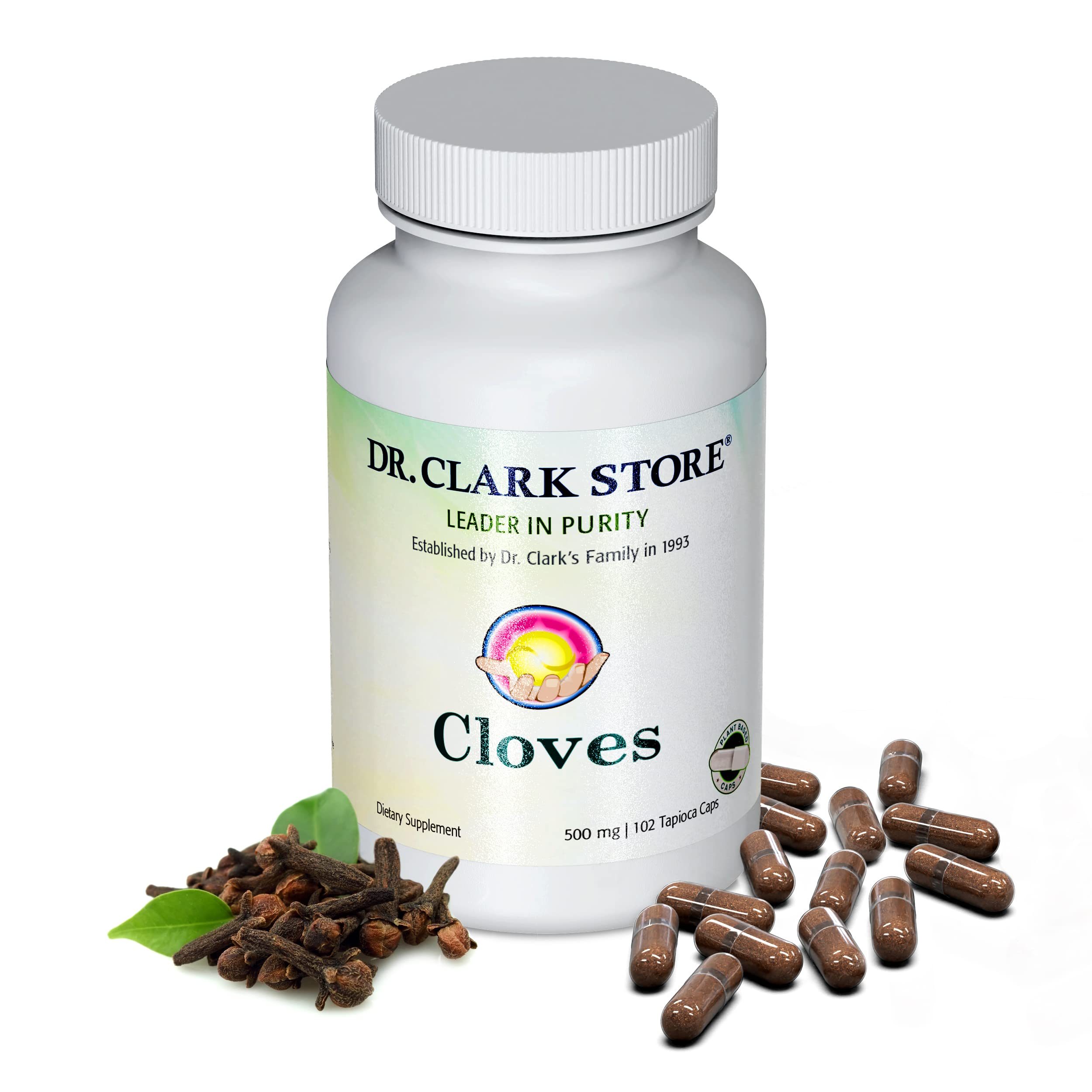 Dr Clark Store Cloves 102-cap bottle supports daily digestive balance