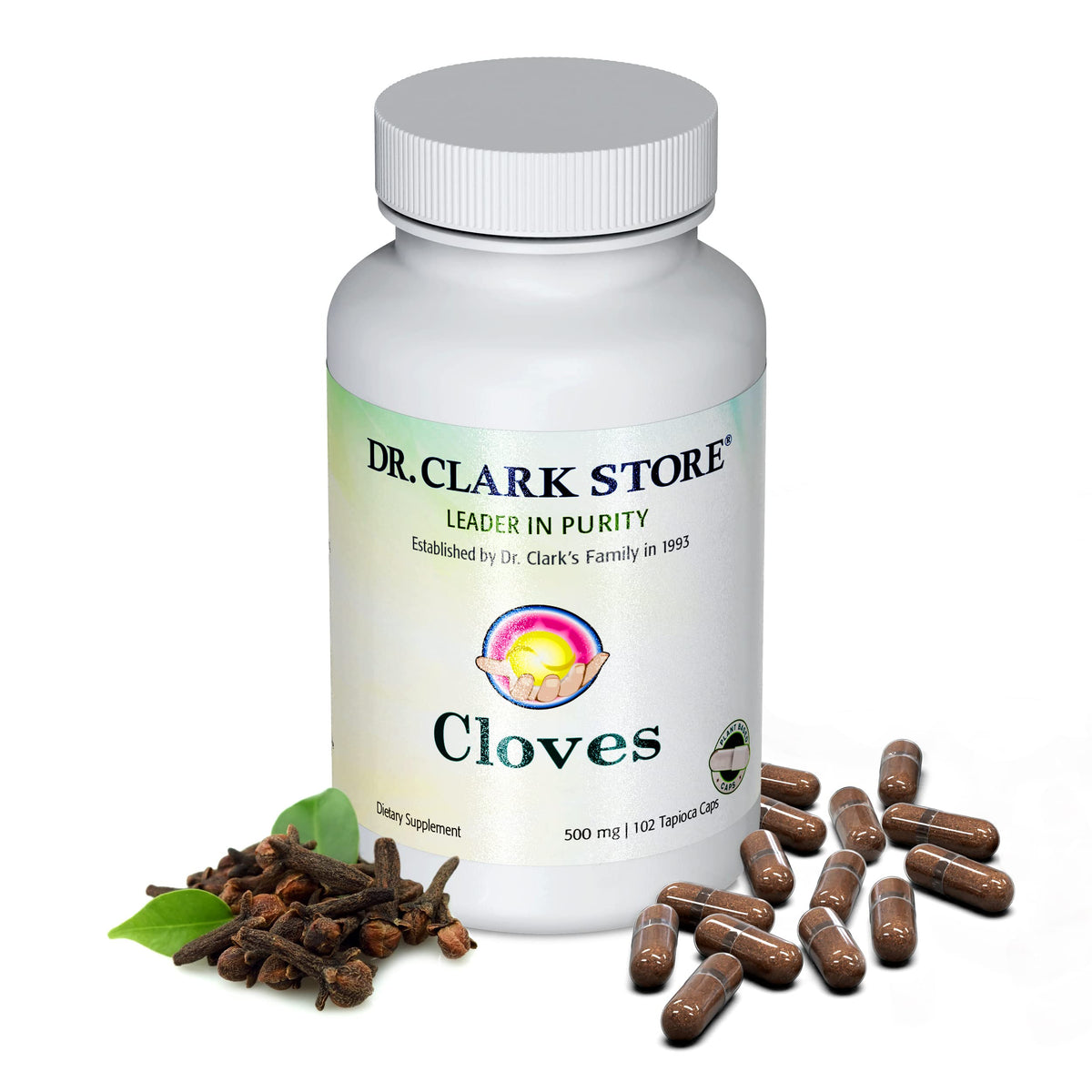 Dr Clark Store Cloves 102-cap bottle supports daily digestive balance