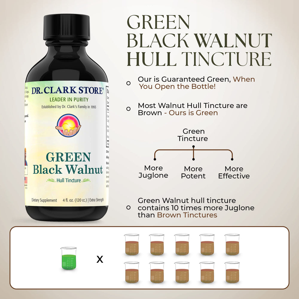 Dr Clark Store Original Green Walnut Hull Tincture packaging box ready for shipment.