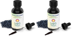Dr Clark Store Stomach Saver iodine bottle pour for easy on-the-go dosing.