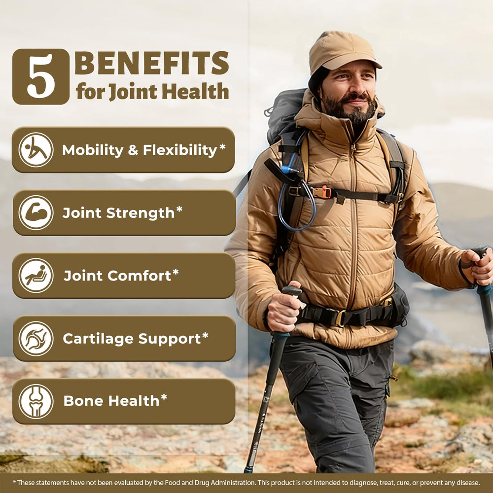 DR. CROWN Joint Health capsules closeup highlights daily use.