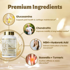 DR. CROWN Joint Health glucosamine-chondroitin-msm closeup for joint care.