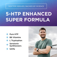 DR. EMIL NUTRITION 5-HTP Plus with SAM-e label emphasizes stress support.