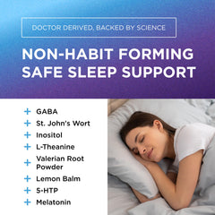 EZ DOZE bottle top with capsule details for easy nightly use.