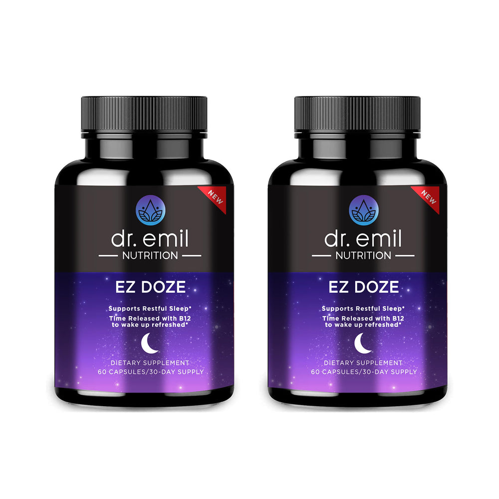 DR. EMIL NUTRITION EZ DOZE sleep capsules pack-2 promote a restful night.