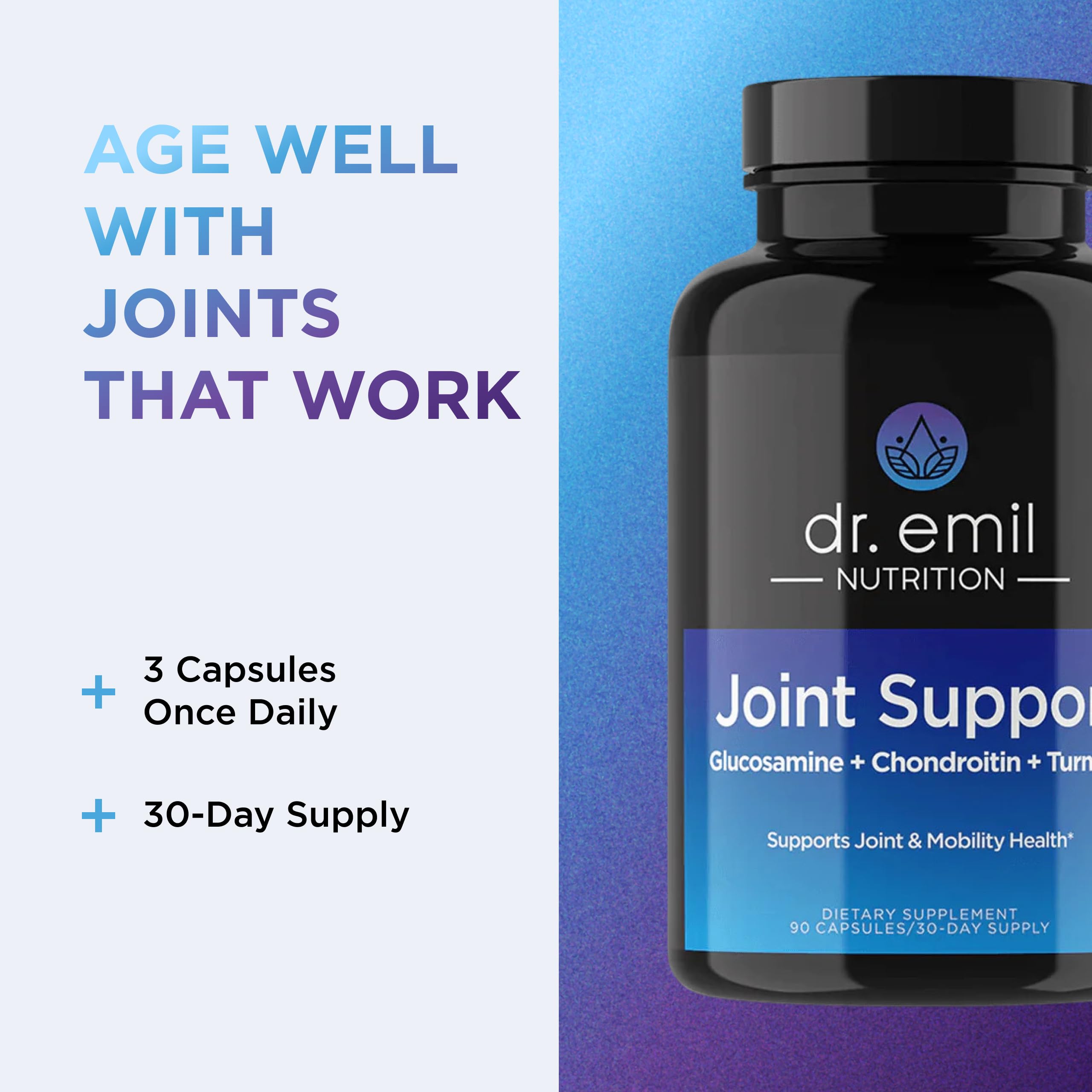 DR. EMIL NUTRITION Joint Aid packaging displayed on store shelf.