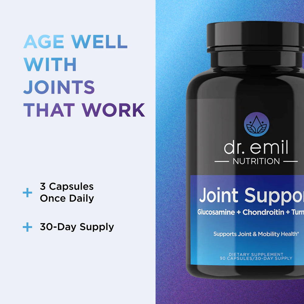 DR. EMIL NUTRITION Joint Aid packaging displayed on store shelf.