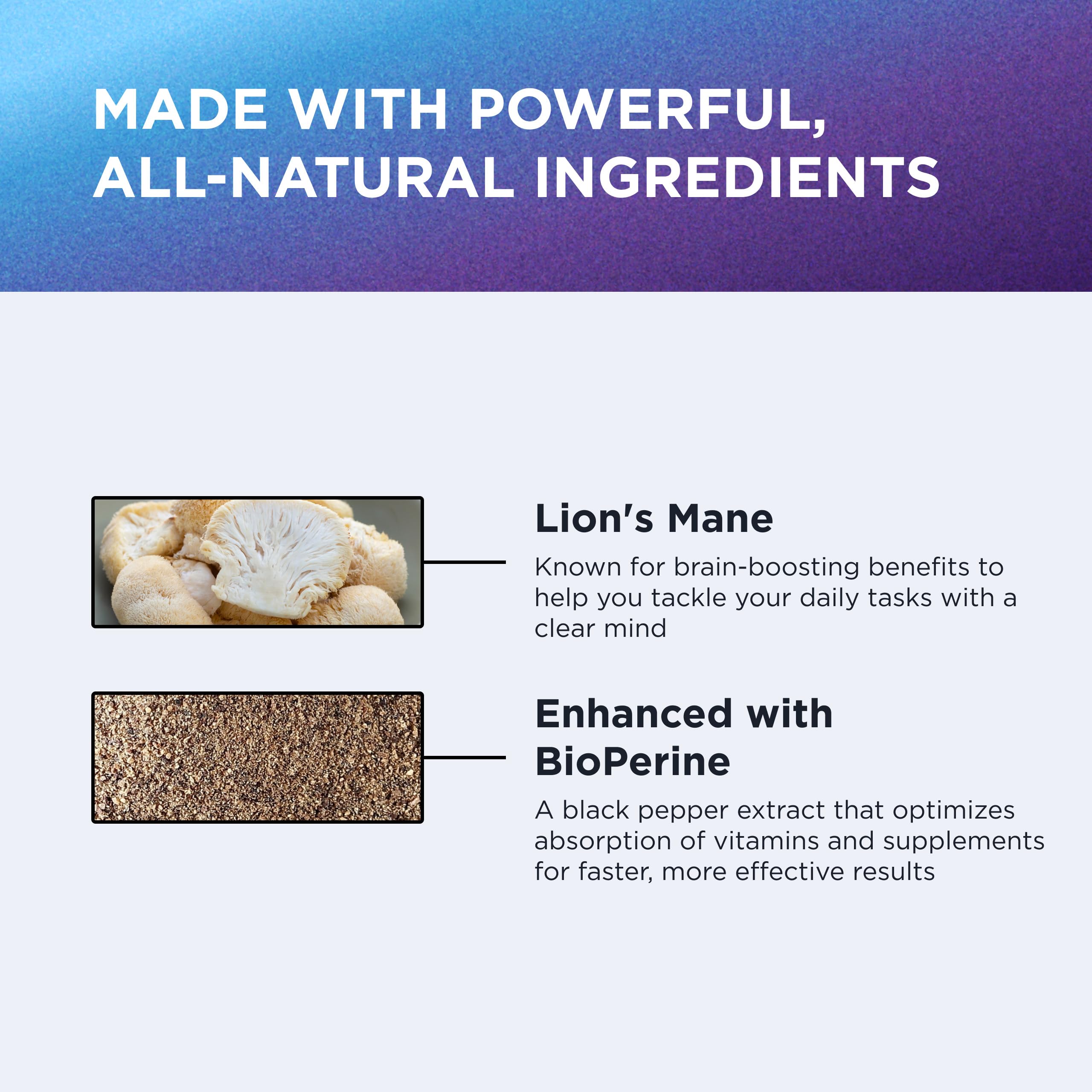 DR. EMIL NUTRITION Lions Mane with BioPerine for absorption