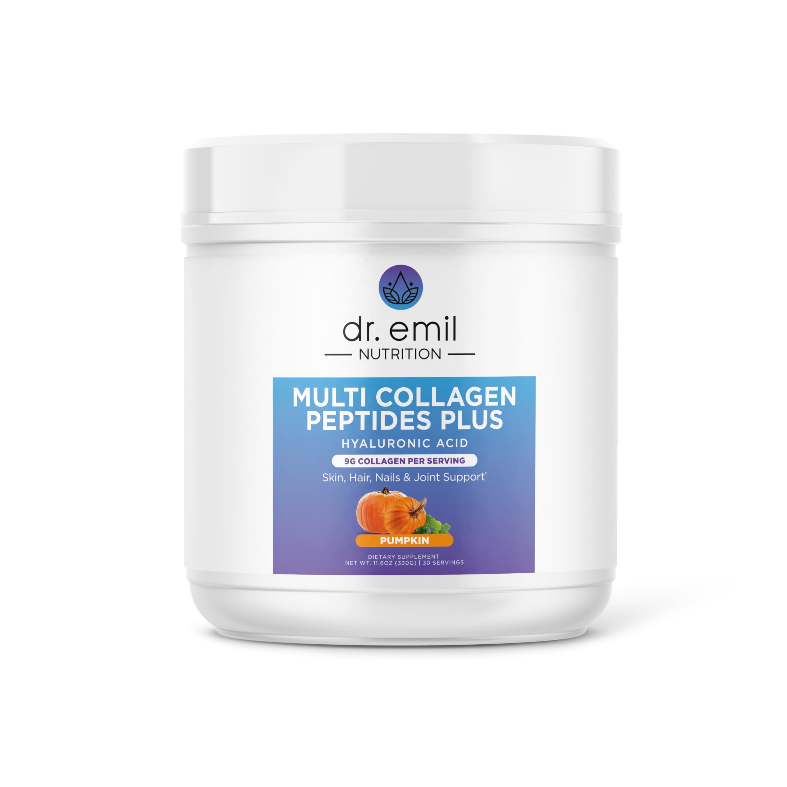 DR. EMIL NUTRITION Multi Collagen Plus pumpkin bottle for glowing skin and healthy hair