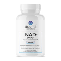 DR. EMIL NUTRITION NAD+ Boost bottle front for daily convenience.