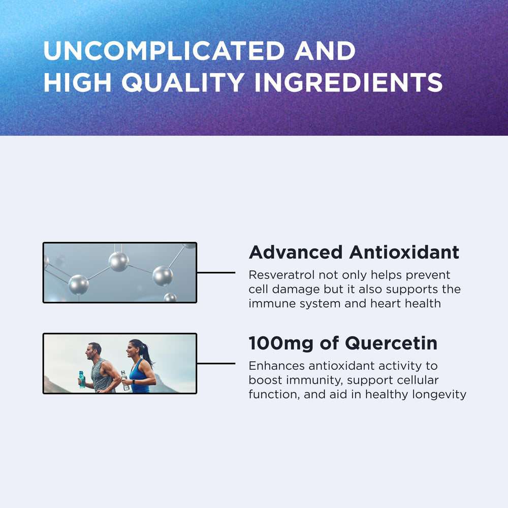 DR. EMIL NUTRITION Resveratrol Plus quercetin ingredient highlights potential immune support