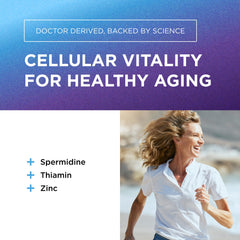 Bottle label detail highlighting spermidine and thiamin ingredients.