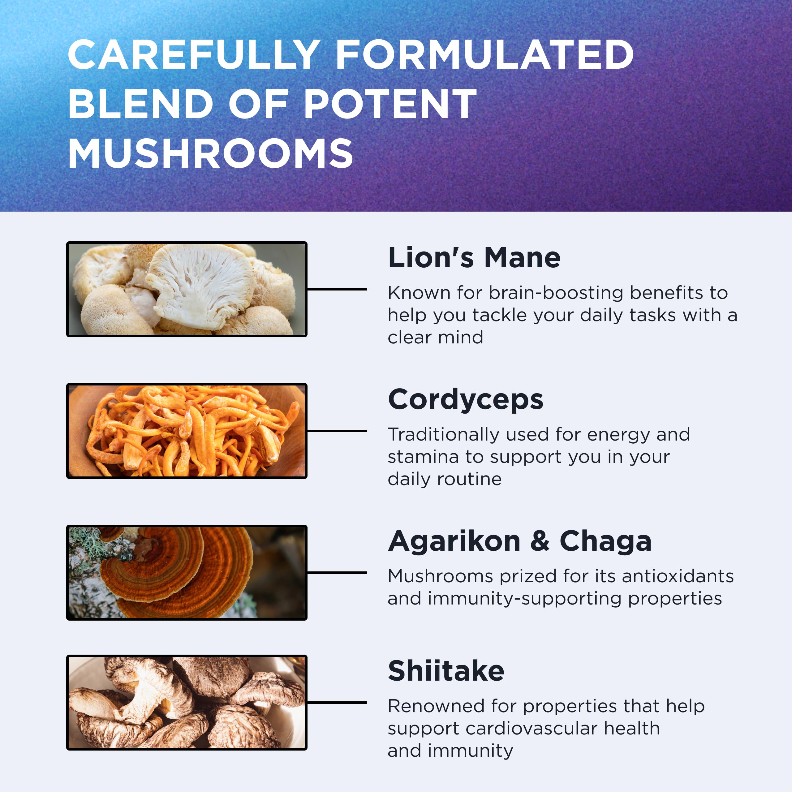 Third-party tested mushrooms ensure consistency and credibility