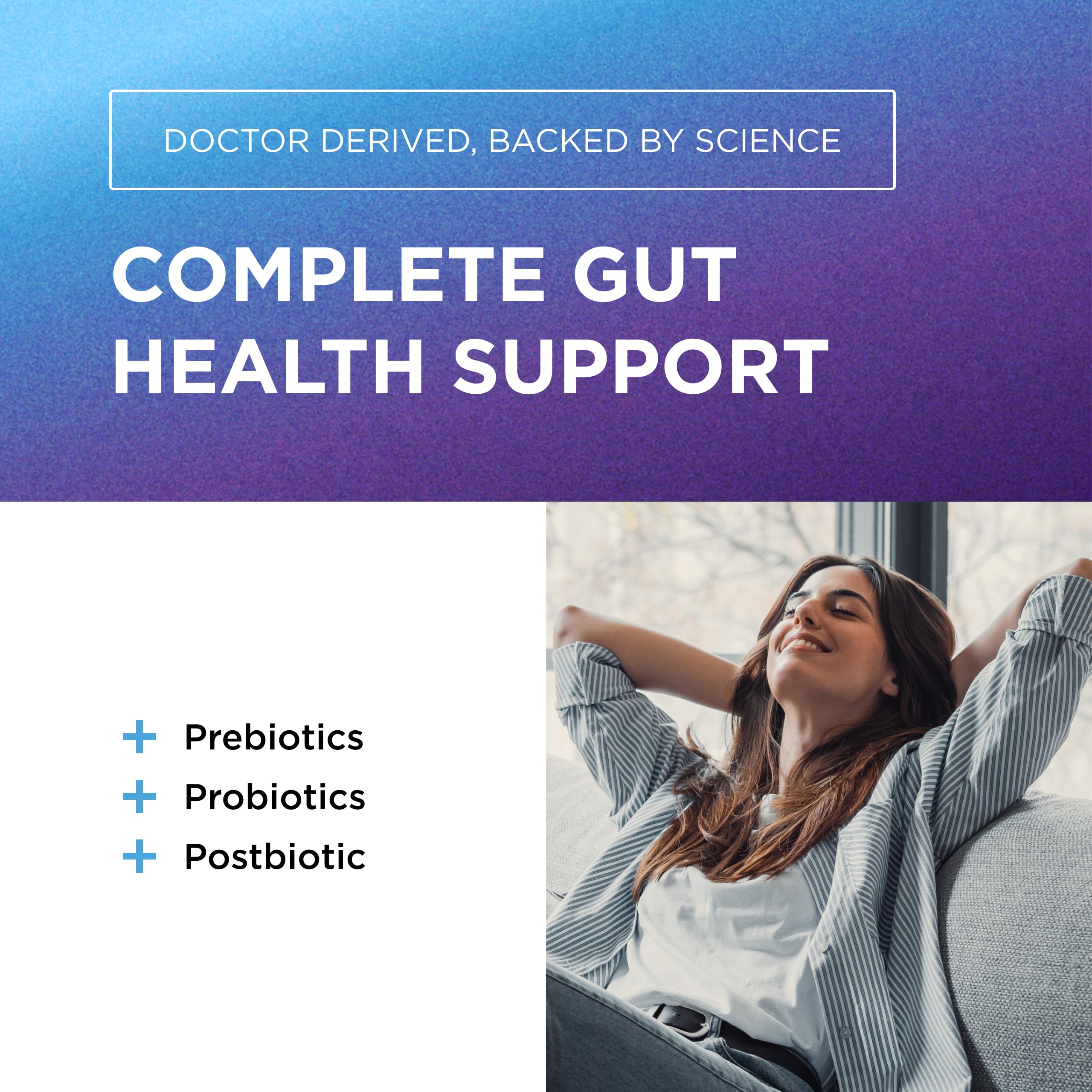 DR. EMIL NUTRITION Total Gut Health Complex label view shows capsule composition for gut health