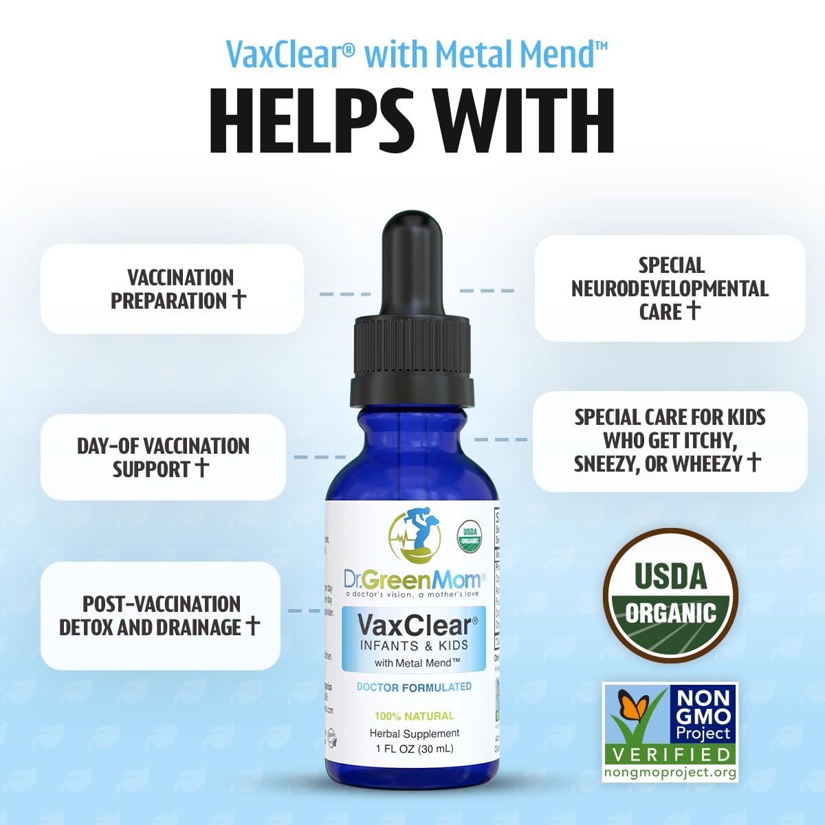 Dr. Green Mom liquid drops with dropper – easy dosing for kids