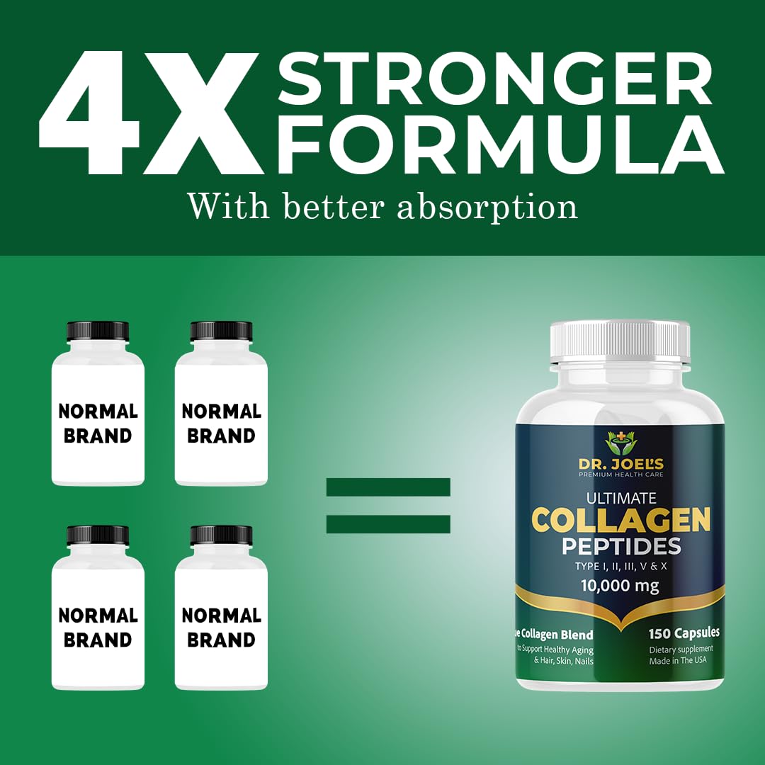 Dr. JOEL'S capsules in hand illustrate portable daily supplementation.