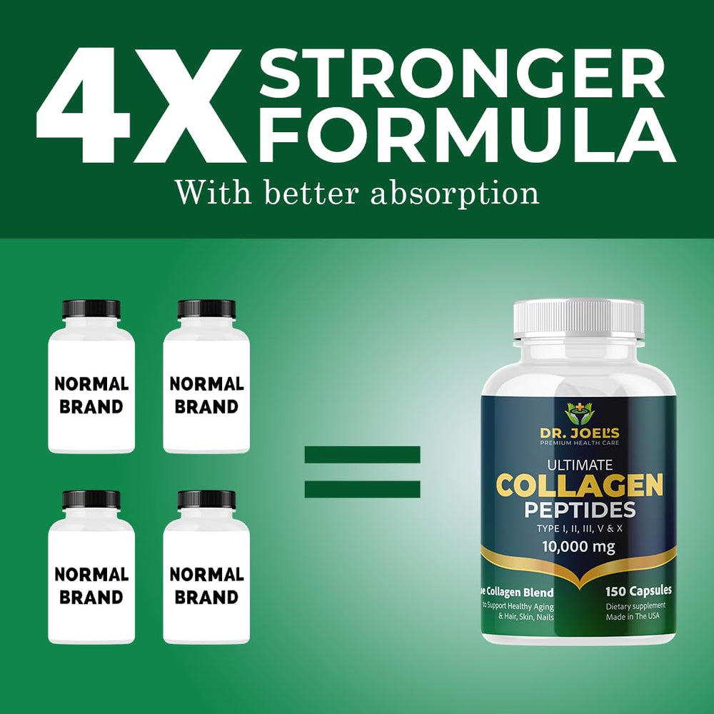 Dr. JOEL'S capsules in hand illustrate portable daily supplementation.