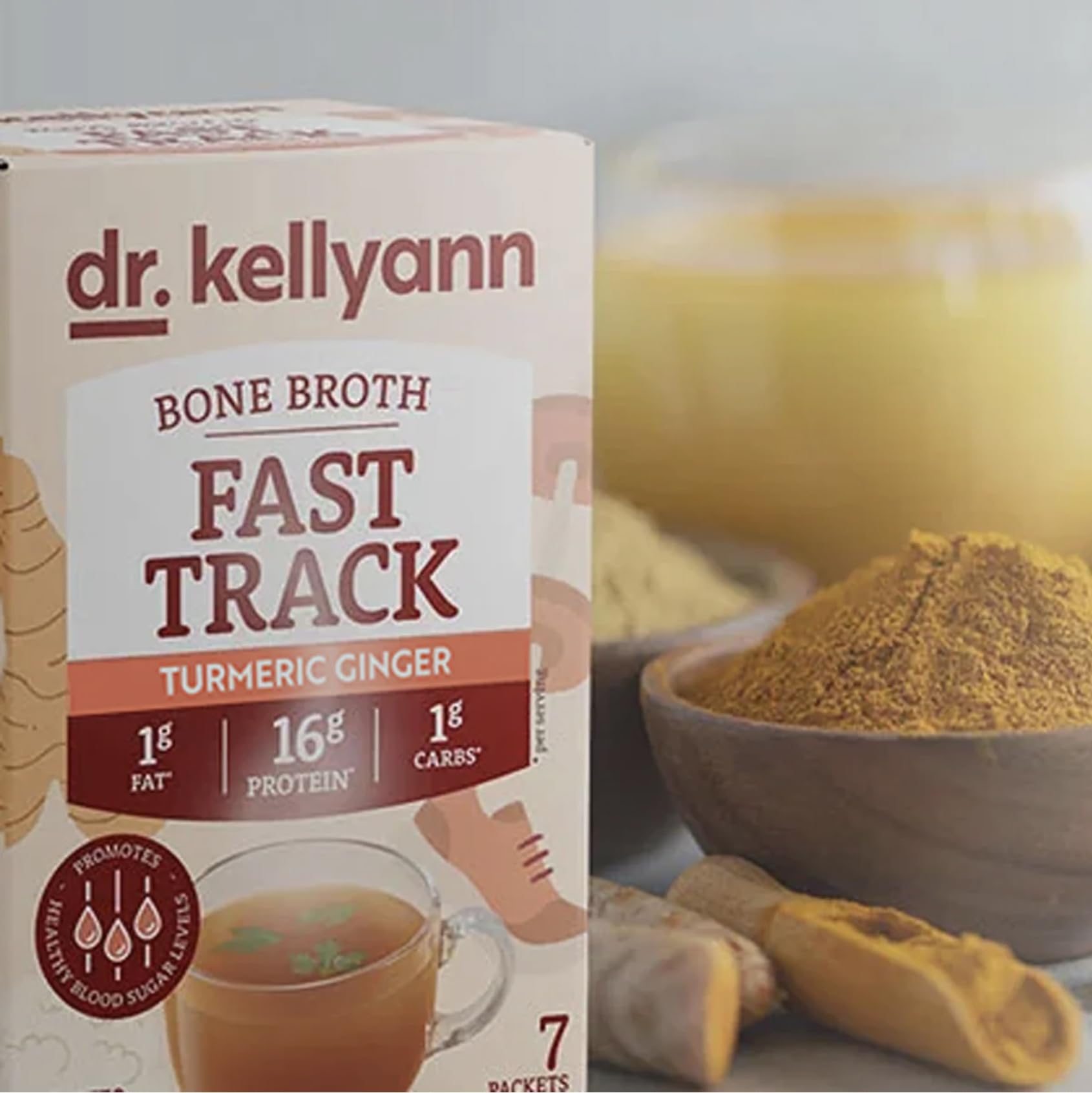 Grass-fed collagen enhances Dr. Kellyann broth for gut-friendly nourishment