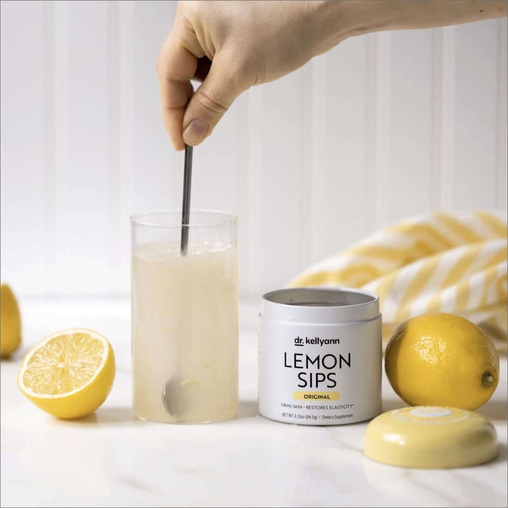 Cantaloupe-derived SOD B in Dr. Kellyann Lemon Sips supports skin-related observations.