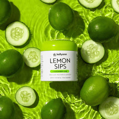 Dr. Kellyann Lemon Sips cucumber lime pour showing quick mix and even flavor.