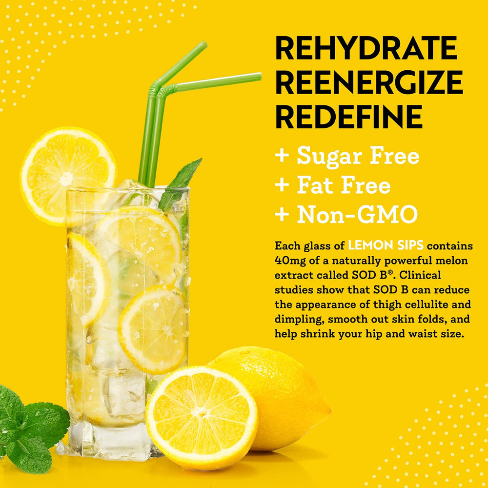 Chilled glass of Dr. Kellyann Lemon Sips ready to refresh.