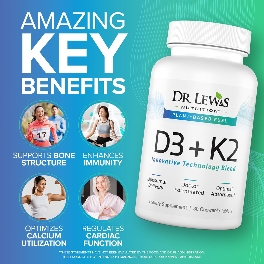 Cherry-flavored tablets by Dr Lewis Nutrition for easy daily intake