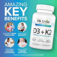 Cherry-flavored tablets by Dr Lewis Nutrition for easy daily intake