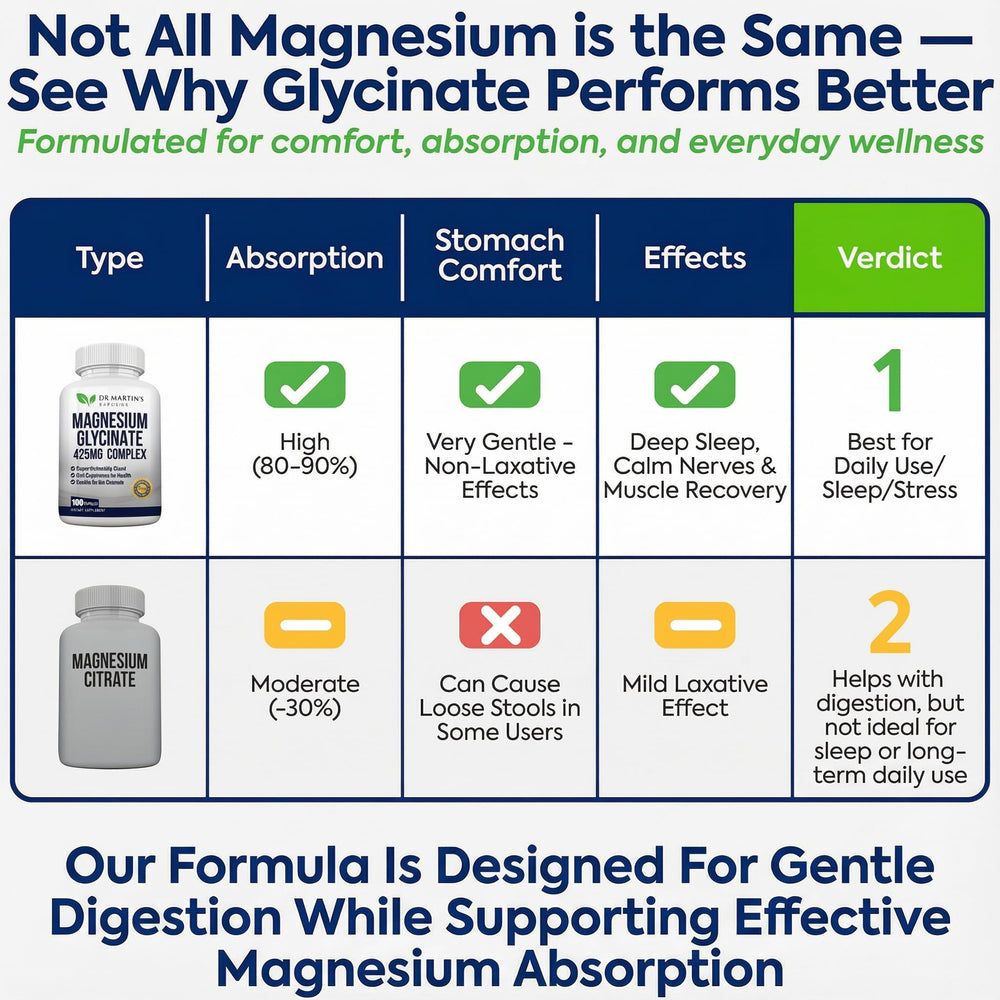 Night relaxation scene with DR. MARTIN'S Nutrition magnesium for restful evenings.